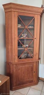 Meuble de coin en teck massif, Maison & Meubles, Armoires | Mobilier de télévision, Enlèvement, Comme neuf, Teck, 200 cm ou plus