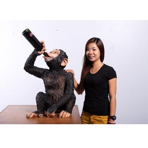 Porte-bouteille Boozy Chimp – Statue de singe Hauteur 69 cm, Collections, Collections Animaux, Neuf, Enlèvement ou Envoi