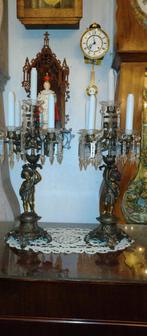 Antieke kandelaars +/- 1900, Antiek en Kunst, Ophalen