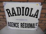 uniek oud emaille bord "Radiola", jaren '30, Utilisé, Enlèvement ou Envoi, Panneau publicitaire