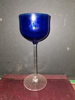 blauw kristallen glas, Antiek en Kunst, Ophalen of Verzenden