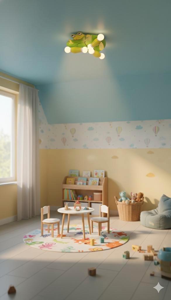 Vrolijke Lucide Froggy Plafondlamp voor de Kinderkamer!, Huis en Inrichting, Lampen | Plafondlampen, Zo goed als nieuw, Kunststof