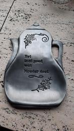 Vintage spreuk intin.Het is al goed wat moeder doet., Antiek en Kunst, Antiek | Tin, Ophalen of Verzenden