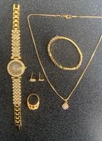 Goudkleurige sieradenset voor dames, Handtassen en Accessoires, Overige Accessoires, Nieuw