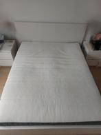 Lit Ikea Malm 160x200 + matelas + sommier, Queen size, Comme neuf, Enlèvement, 200 cm