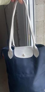 Longchamps-tas voor demoiselle champagne, Handtassen en Accessoires, Ophalen of Verzenden, Zo goed als nieuw, Blauw