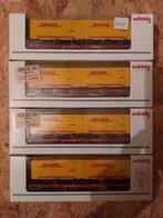 Marklin HO 4 containerwagens dhl, Hobby en Vrije tijd, Ophalen of Verzenden, Nieuw, Wagon, Märklin