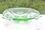 plat fruitier rond en verre vert, Antiquités & Art, Enlèvement ou Envoi
