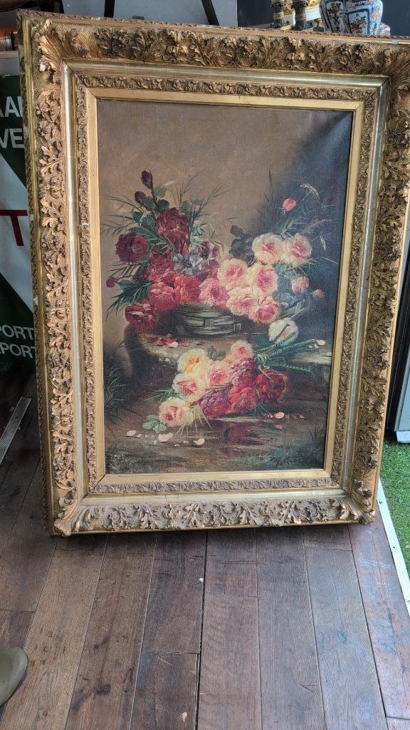 Prachtig stilleven van Abert Max Carlier, Antiek en Kunst, Kunst | Schilderijen | Klassiek, Ophalen of Verzenden