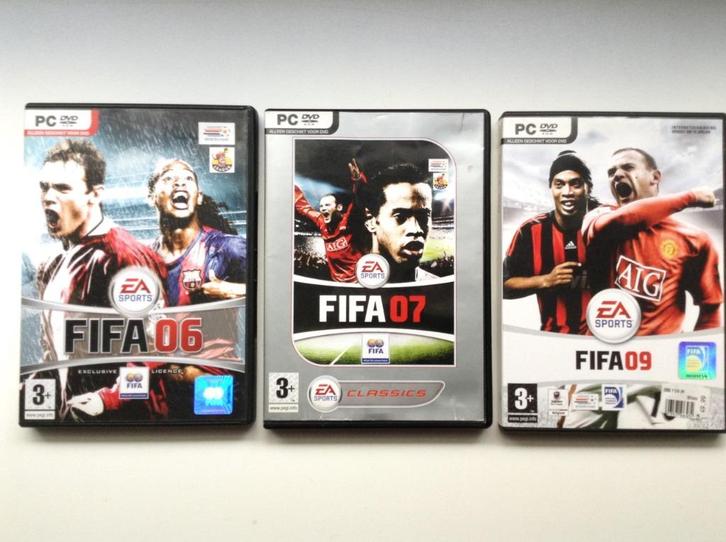 PC-Games Fifa 2006- 2007-2009 DVD, Games en Spelcomputers, Games | Pc, Gebruikt, Sport, 2 spelers, Vanaf 3 jaar, Eén computer