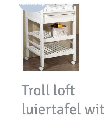 Troll witte verluiertafel voor1 kindje gebr- schadevrij€215, Enlèvement, Comme neuf