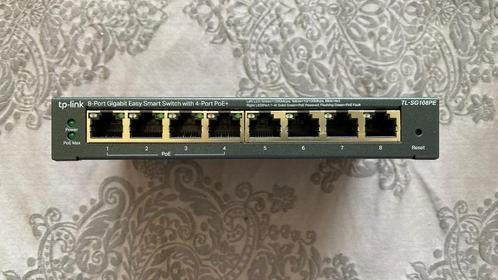 TP-Link TL-SG108PE Gigabit Switch (8-poorts, 4x PoE), Computers en Software, Netwerk switches, Zo goed als nieuw, Ophalen