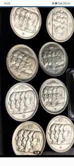 🇧🇪8 Pieces argent 835/1000 de 100 francs belge 146 gram tt, Argent