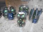 38 mooie groene glazen kerstballen, Diversen, Ophalen of Verzenden, Zo goed als nieuw