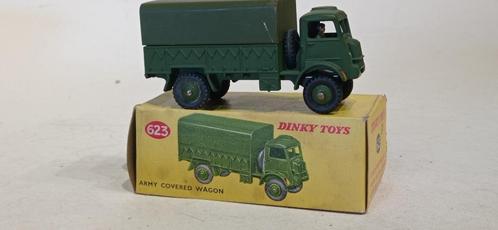 DINKY TOYS UK BEDFORD ARMY COVERED WAGON REF 623, Hobby & Loisirs créatifs, Voitures miniatures | 1:43, Comme neuf, Bus ou Camion
