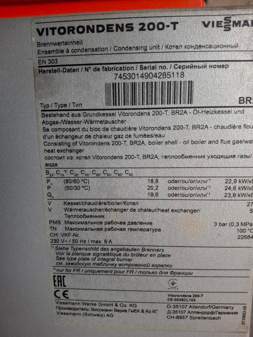 Viessmann condensatie-olie 24kw/2019, Doe-het-zelf en Bouw, Verwarming en Radiatoren, Zo goed als nieuw, Cv-ketel of Combi-ketel