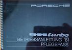 Porsche 911 turbo 1981 nieuw instructieboekje., Auto diversen, Handleidingen en Instructieboekjes, Ophalen of Verzenden