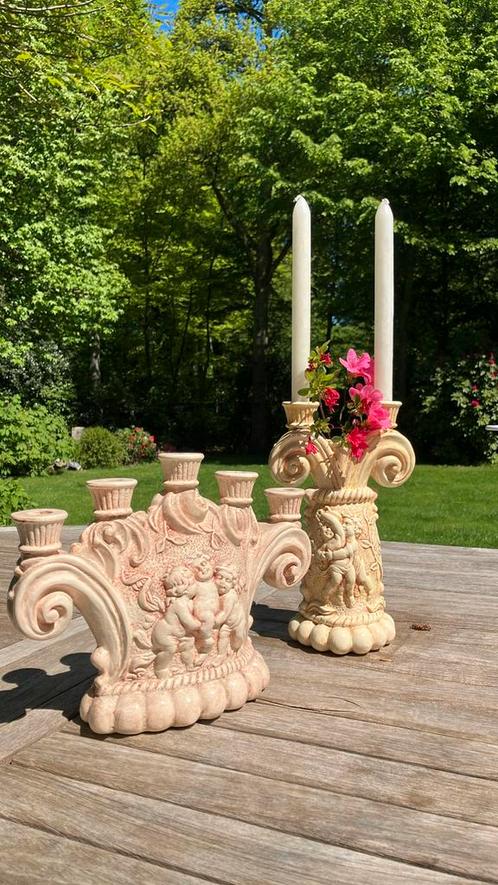 Kandelaar/ vaas terre cuite émaillée, Huis en Inrichting, Woonaccessoires | Kandelaars en Kaarsen, Nieuw, Kandelaar, Overige materialen