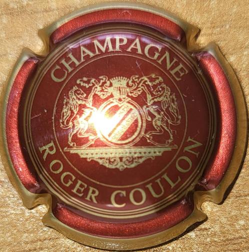 Capsule Champagne Roger COULON bordeaux & or nr 09, Collections, Vins, Neuf, Champagne, France, Enlèvement ou Envoi