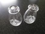 2 glazen kandelaars, Antiek en Kunst, Antiek | Glaswerk en Kristal, Ophalen of Verzenden