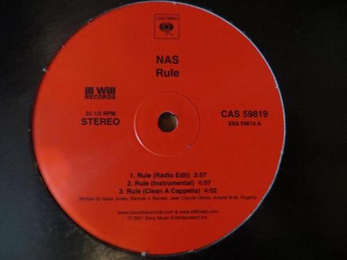 TEARS FOR FEARS vs Nas - Rule  12" Vinyl USA, CD & DVD, Vinyles | Hip-hop & Rap, Utilisé, 2000 à nos jours, 12 pouces, Envoi