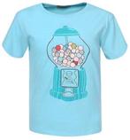 T-shirt snoepmachine turquoise 98, Kinderen en Baby's, Kinderkleding | Maat 98, Ophalen of Verzenden, Nieuw, Jongen of Meisje