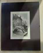 Gesigneerde litho Guillini C. Rik Axe Brugge 86/200, Antiquités & Art, Enlèvement ou Envoi