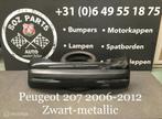 Peugeot 207 Achterbumper Zwart Metallic 2006-2012, Auto-onderdelen, Gebruikt, Ophalen of Verzenden, Bumper, Achter