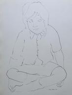 MAX SELEN / ZITTEND KIND / ORIGINEEL WERK / 40x30cm / SIG 74, Enlèvement ou Envoi