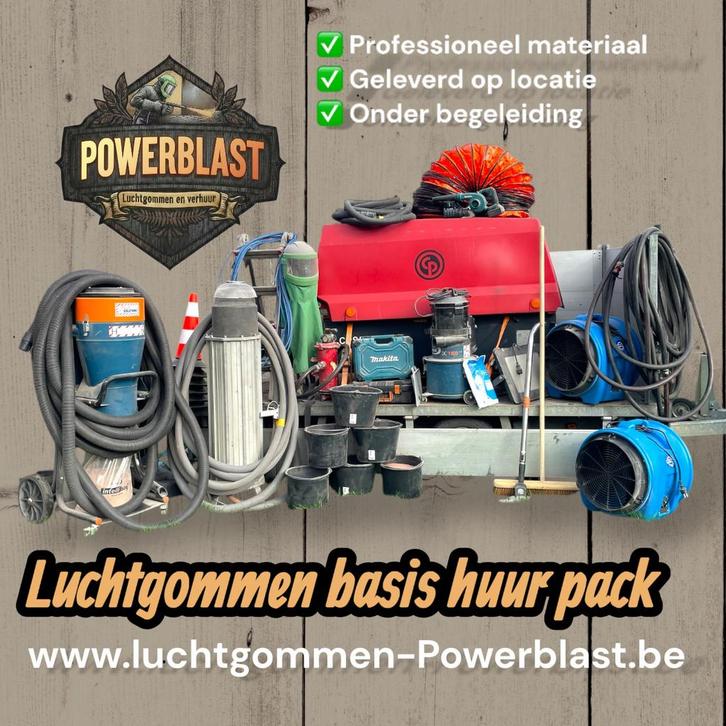 Verhuur luchtgom instalatie COMPLEET, Bricolage & Construction, Matériel de nettoyage, Enlèvement