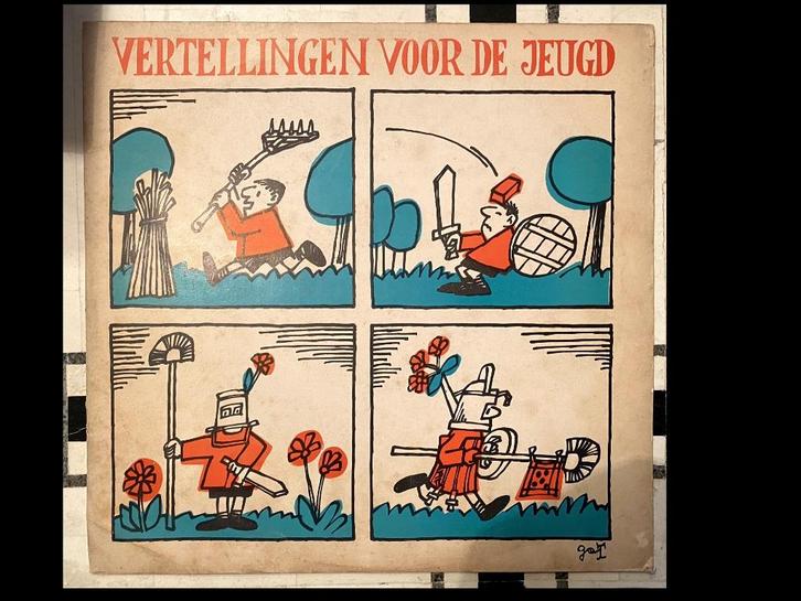 LP Vertellingen voor de jeugd, GoT Gommaar Timmermans, Verzamelen, Stripfiguren, Gebruikt, Plaatje, Poster of Sticker, Overige figuren