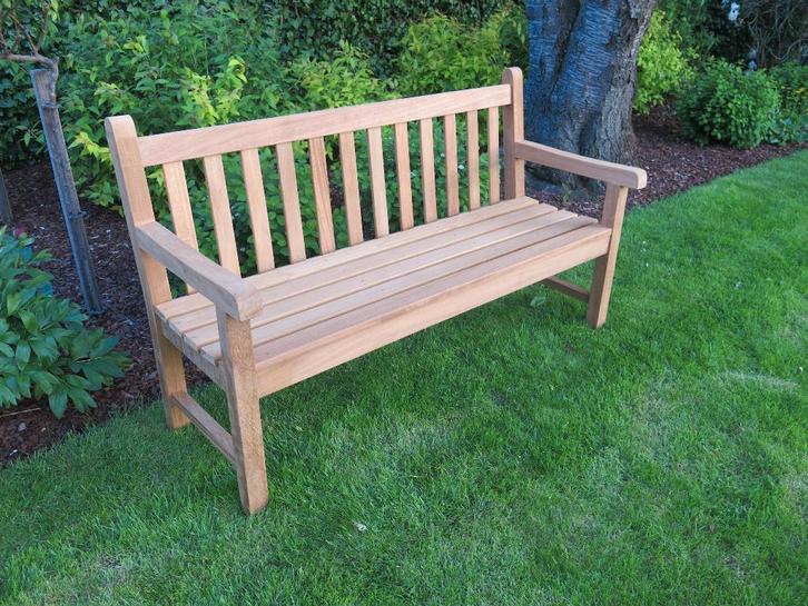 te koop klassieke teak bank aan mooie pr, Tuin en Terras, Tuinbanken, Nieuw, Teakhout, Ophalen