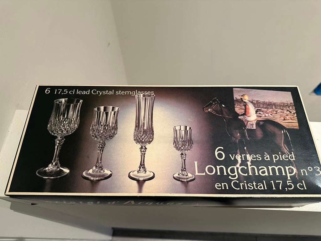 Longchamps cristal d’arques 24 % n3 6x17,5 cl, Enlèvement, Comme neuf