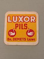 oud viltje LUXOR PILS brouwerij DEMETS te LAUWE, Verzamelen, Ophalen of Verzenden, Gebruikt, Viltje(s)