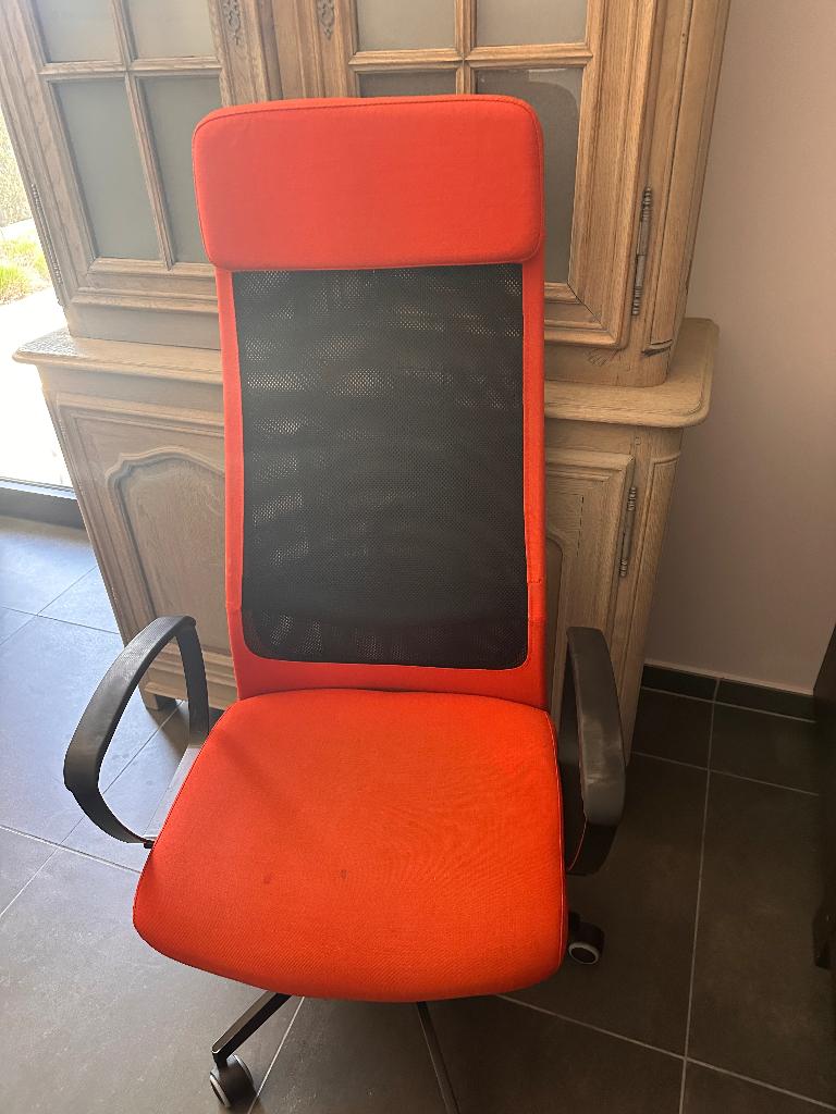 Ikea bureaustoel, Huis en Inrichting, Bureaustoelen, Ophalen, Gebruikt, Oranje, Bureaustoel