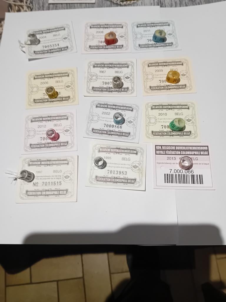 Duivenringen bagues pigeons colombophile duivenring