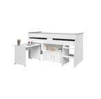 Lit mezzanine avec bureau blanc, Enlèvement, Utilisé, Lit mezzanine