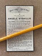 OORLOG40-45 DUITS Bombardement MEI 1940 Poperinge Wybaillie, Ophalen of Verzenden, Bidprentje