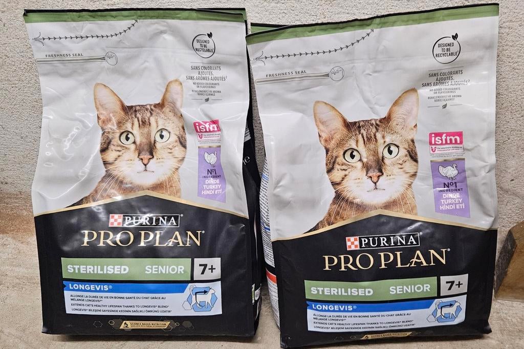 Kattenvoer 2x 3kg Purina ProPlan sterilised senior longevis, Ophalen of Verzenden