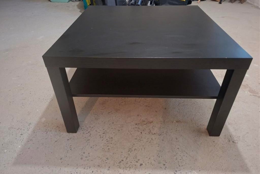 Superbe table basse de salon carrée noire en bois 78cm/78cm, Maison & Meubles, Enlèvement, Comme neuf