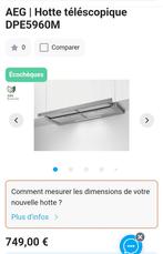 Hotte télescopique AEG 90CM NEUVE, Electroménager, Neuf, 600 à 800 m³/h, Recyclage, Encastré