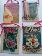 Aalst carnaval 4 medailles plastiek, 2013,2014,2017,2018, Verzamelen, Ophalen of Verzenden
