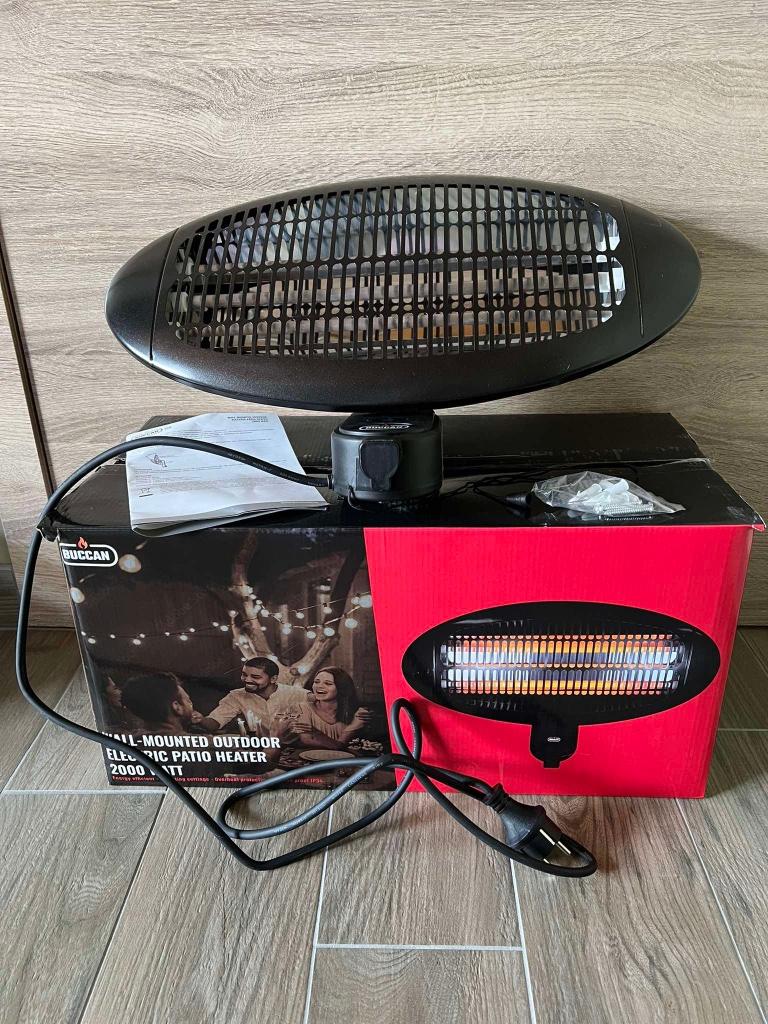 Buccan Infrarood elektrische terrasverwarmer Hangend 2000 W, Tuin en Terras, Elektrisch, Waterbestendig, Nieuw, Ophalen of Verzenden