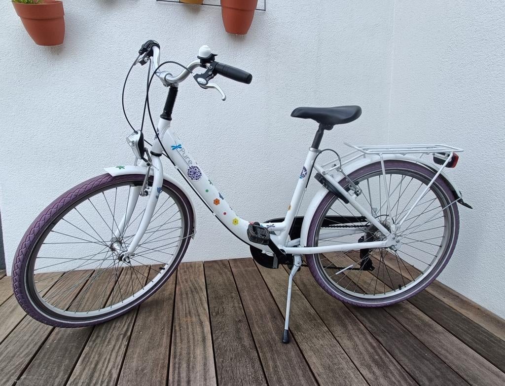 Bike Fun Kids Pure meisjesfiets 26inch + helm, Fietsen en Brommers, Fietsen | Meisjes, Ophalen, Versnellingen