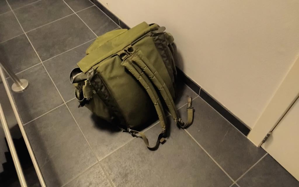 Grote visrugzak.gratis, Ophalen, Gebruikt, Complete hengel