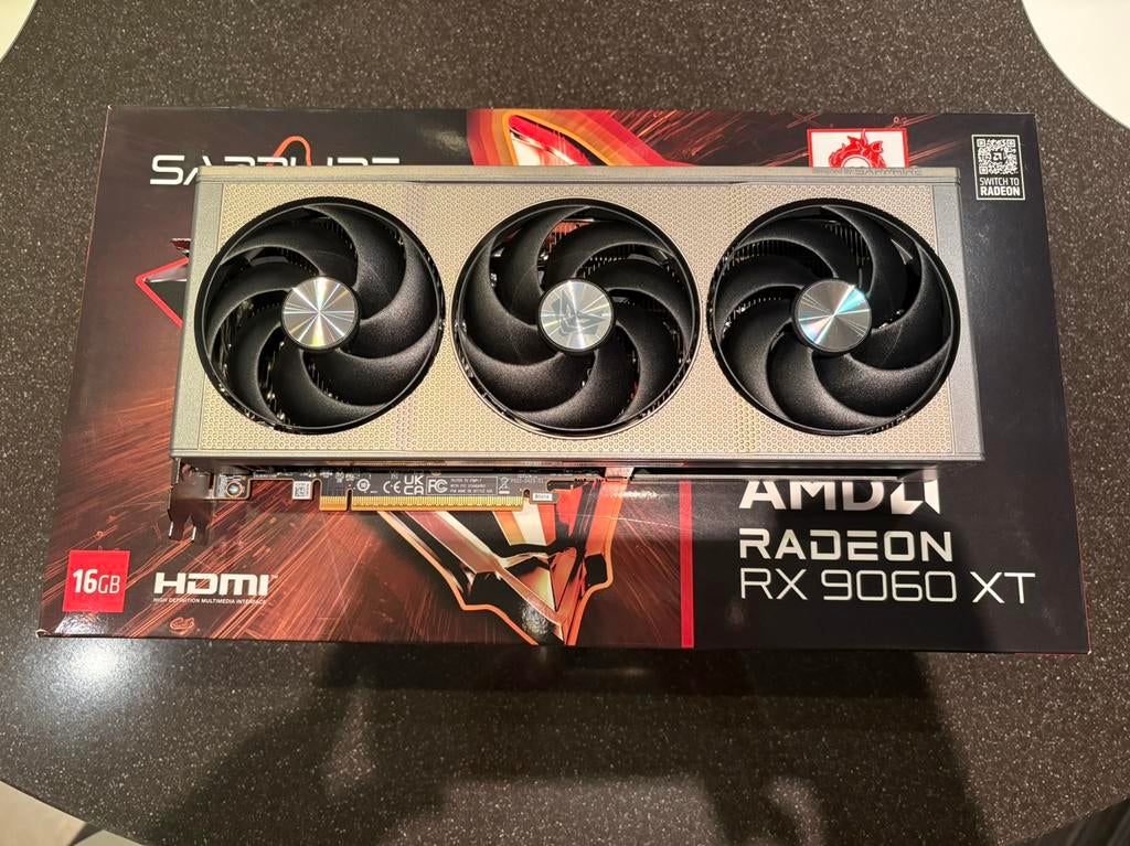 RX9060 XT 16 GB AMD Radeon, Computers en Software, Videokaarten, Ophalen, AMD, GDDR6, Zo goed als nieuw