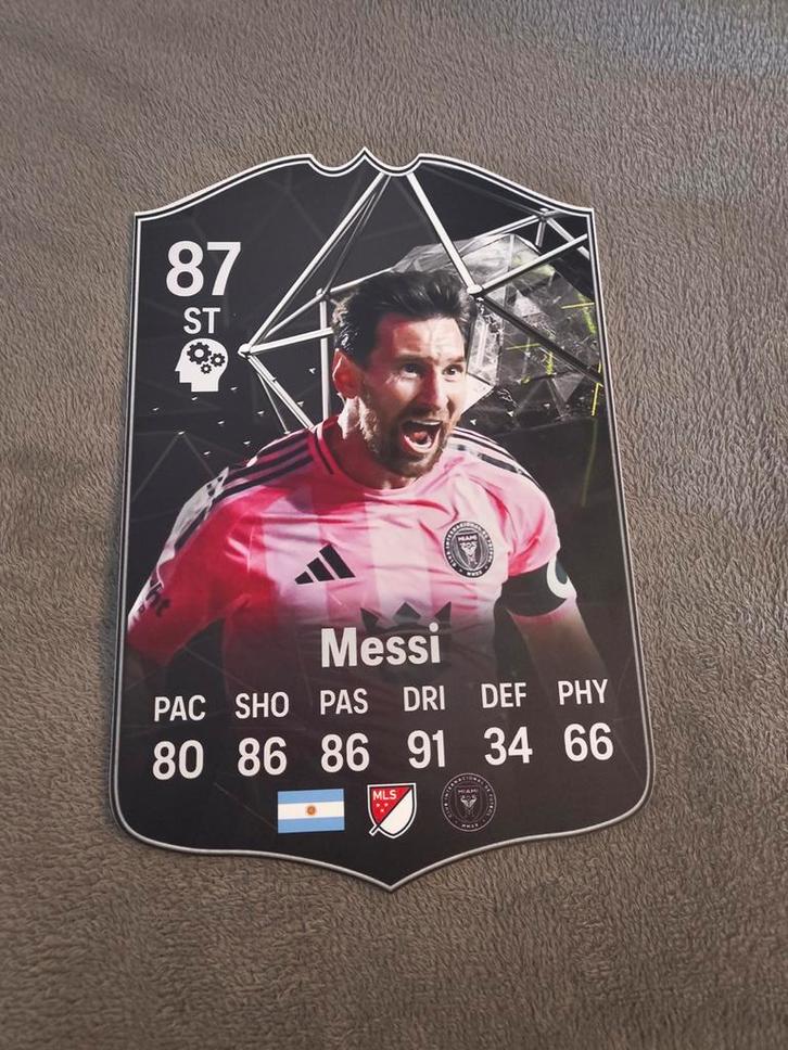 Voetbalkaartje (37cmx25cm) - Lionel Messi, Collections, Articles de Sport & Football, Comme neuf, Affiche, Image ou Autocollant