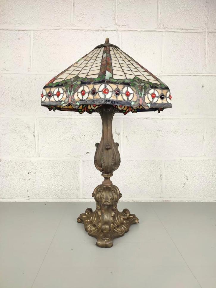 Mooie grote Tiffany lamp, Huis en Inrichting, Lampen | Tafellampen, Ophalen of Verzenden