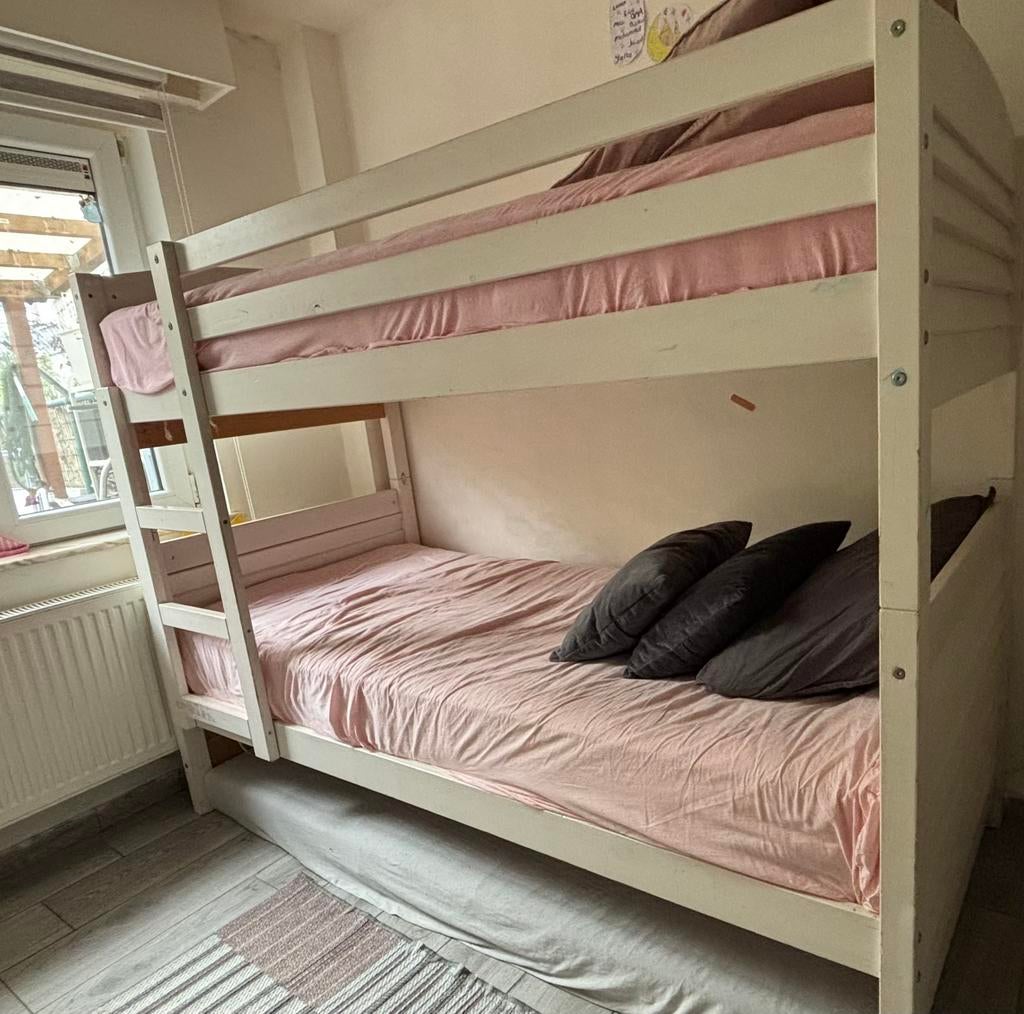 Stapelbed te koop – in goede staat, Huis en Inrichting, Slaapkamer | Stapelbedden en Hoogslapers, Ophalen, Zo goed als nieuw, Stapelbed