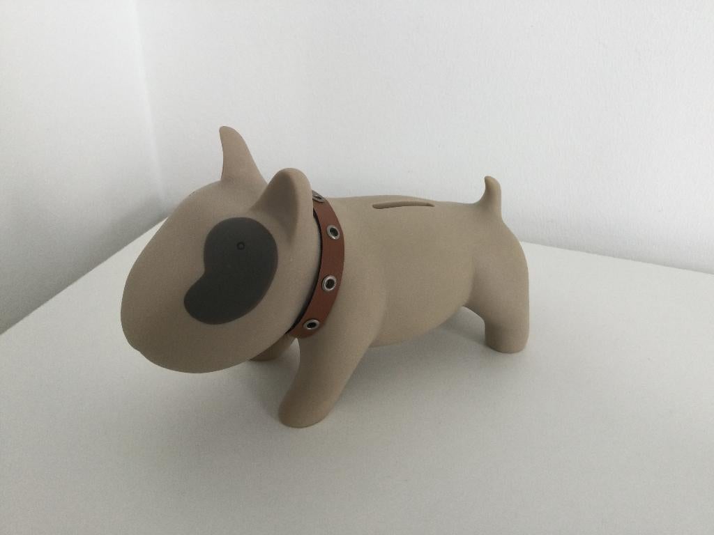 Vintage : tirelire chien Bull terrier marque Tapas, Collections, Tirelires, Enlèvement